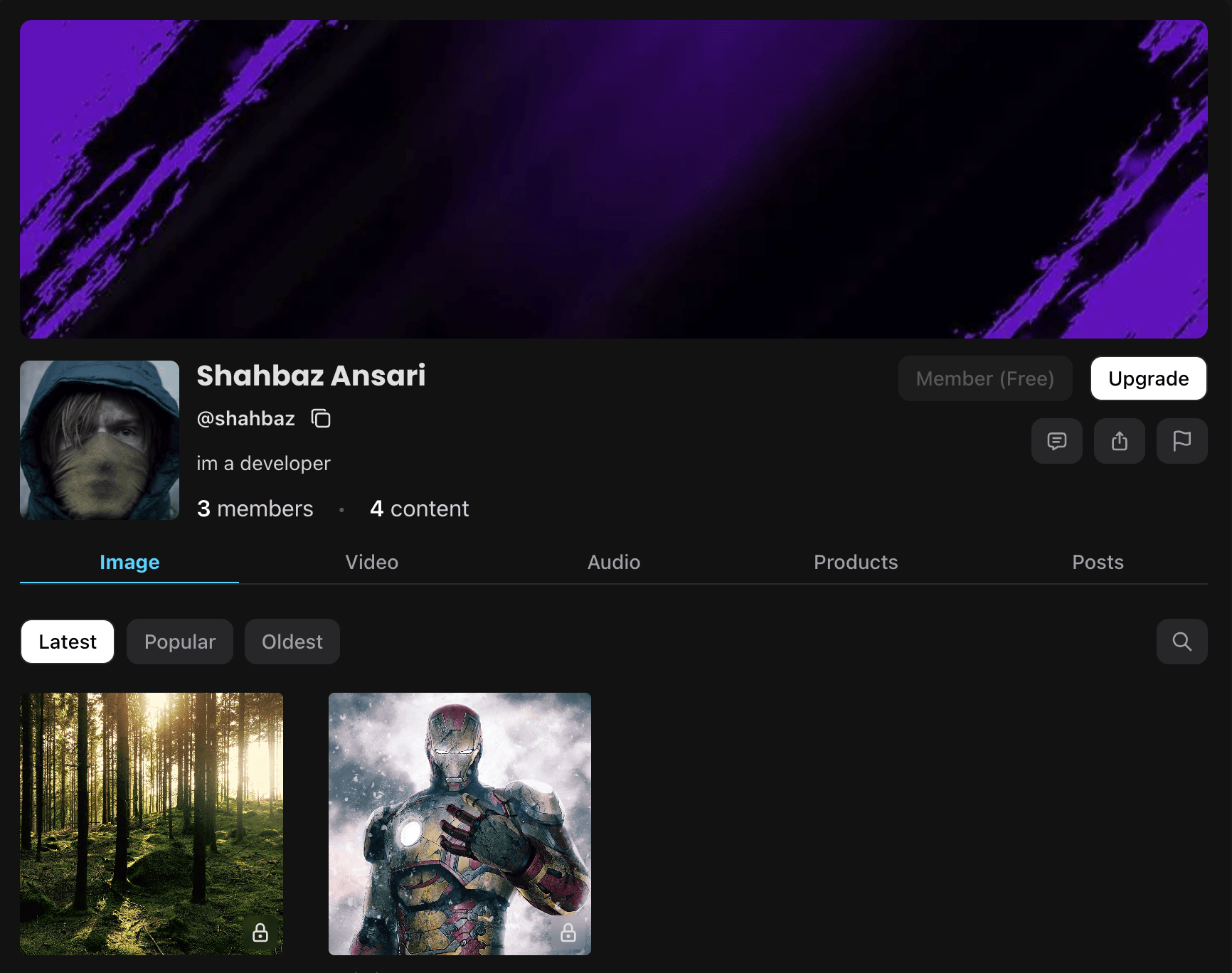 Designed Creator Profiles